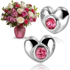 Breil Love Around Heart + Flowers Earrings (Curated)